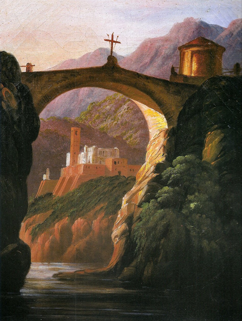 Paisagem italiana de Manuel Araújo de Porto Alegre