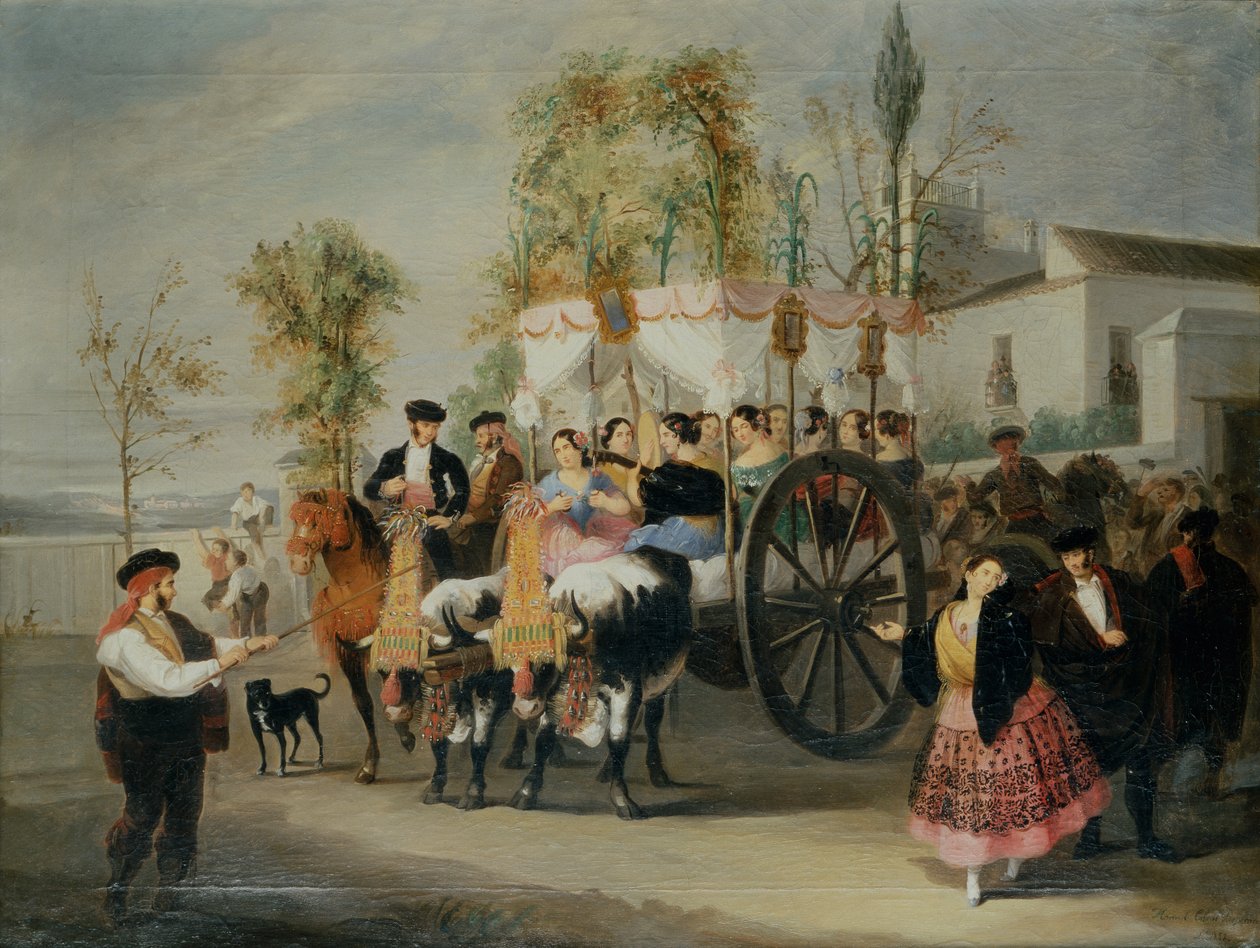 Uma Procissão (óleo sobre tela) de Manuel Cabral y Aguado Bejarano