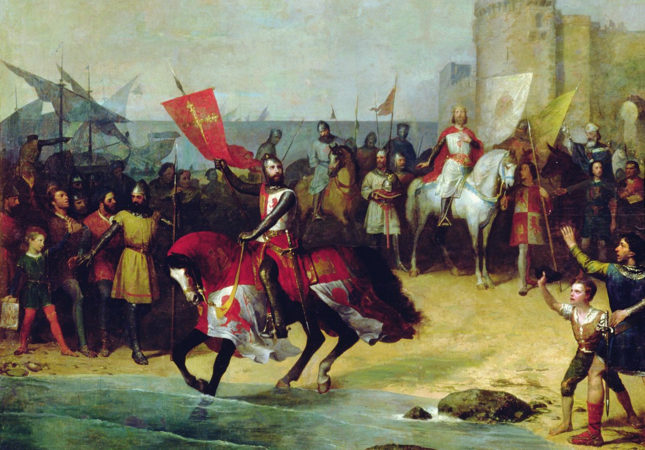 A Reconquista de Cádiz em 1262 por Alfonso, o Sábio (óleo sobre tela) de Manuel Cabral y Aguado Bejarano