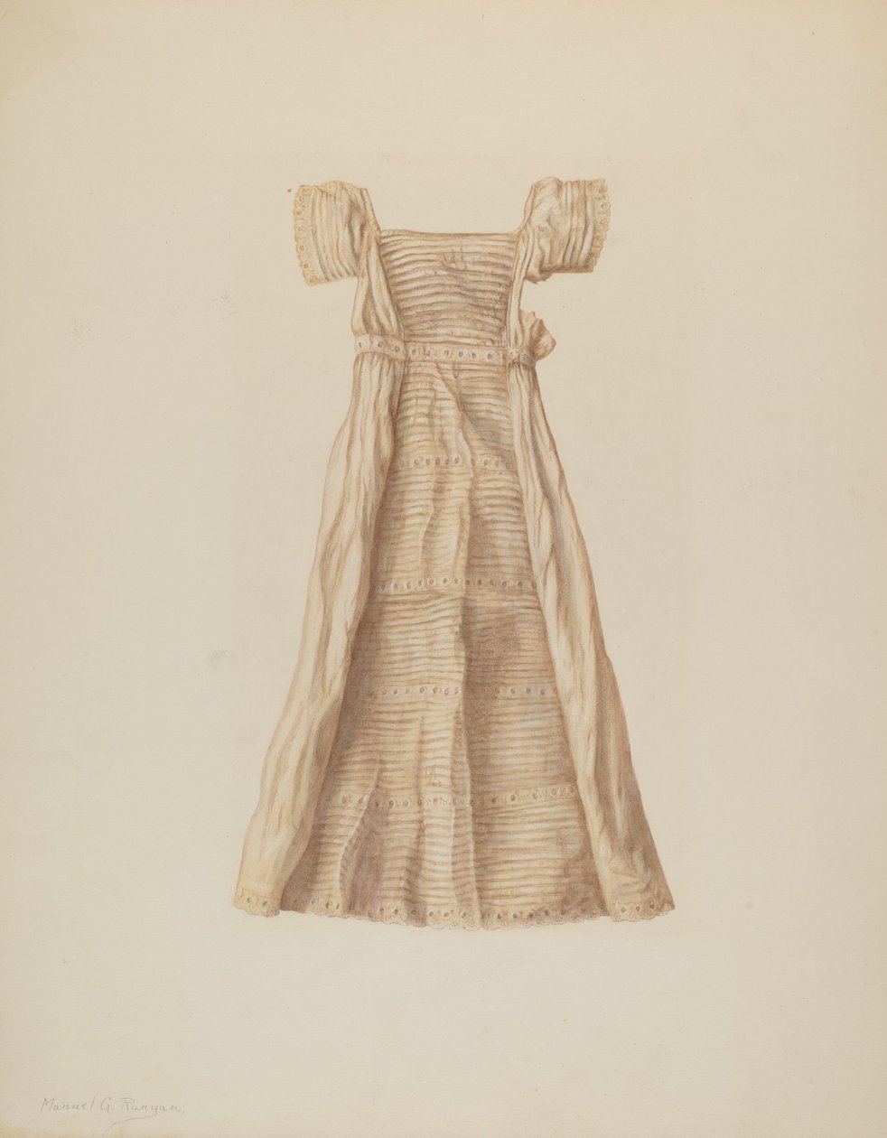 Vestido de bebê, c. 1939. de Manuel G. Runyan