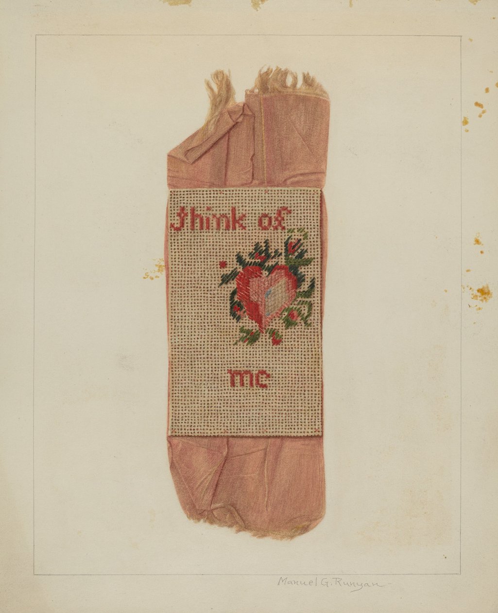 Bookmark Valentine, c. 1938. de Manuel G. Runyan