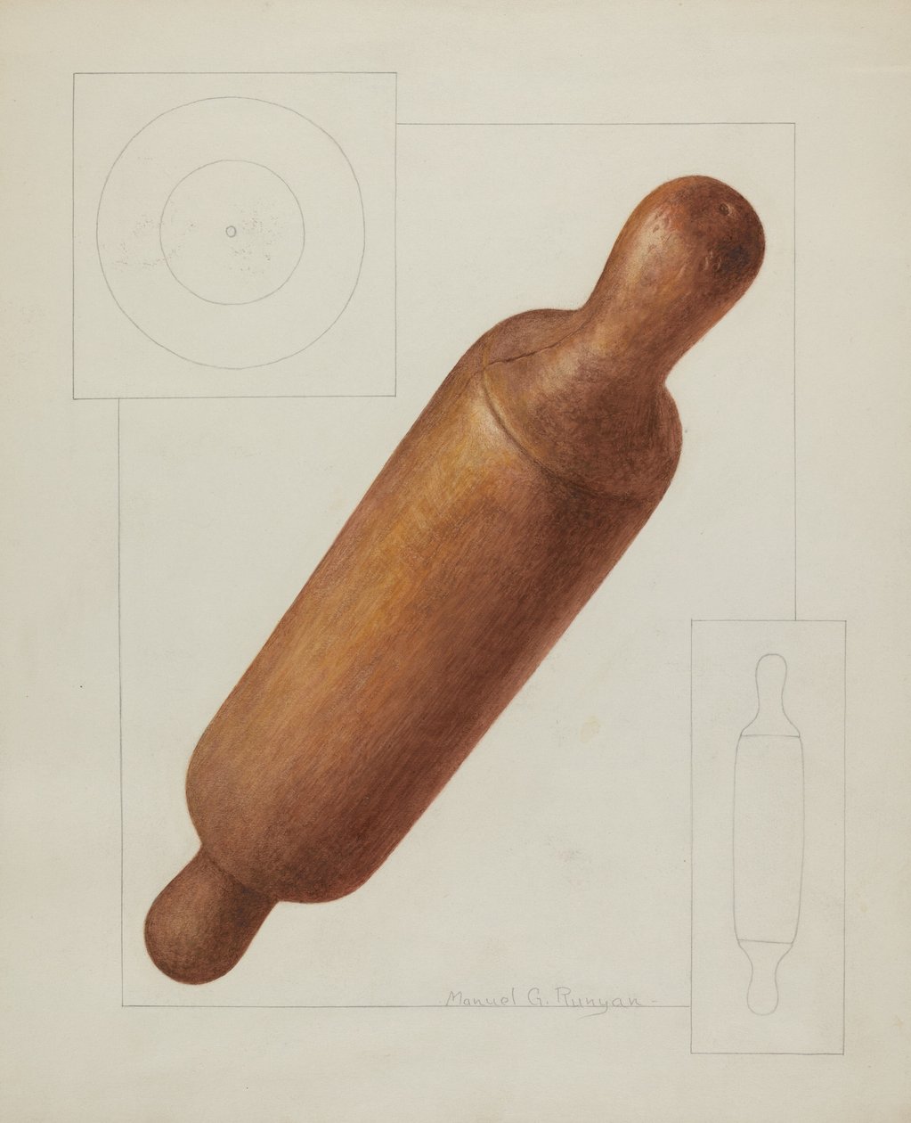 Rolinho de massa, c. 1937. de Manuel G. Runyan