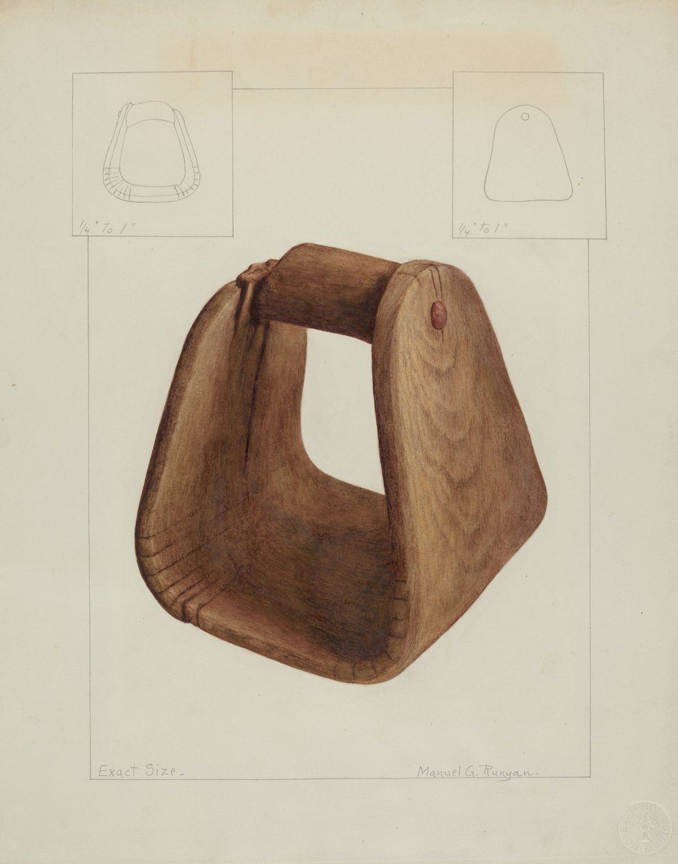 Estribo de sela, c. 1938. de Manuel G. Runyan