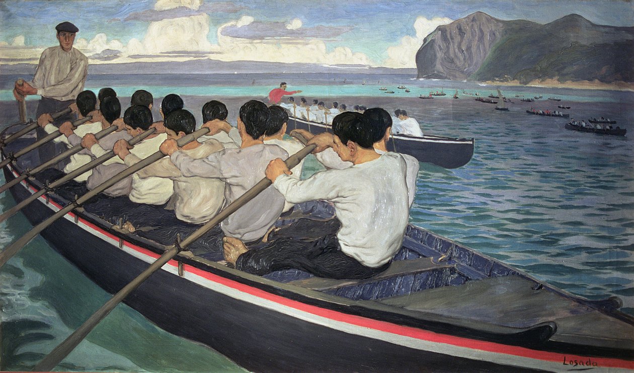The Rowers, c.1912 (óleo sobre tela) de Manuel Losada