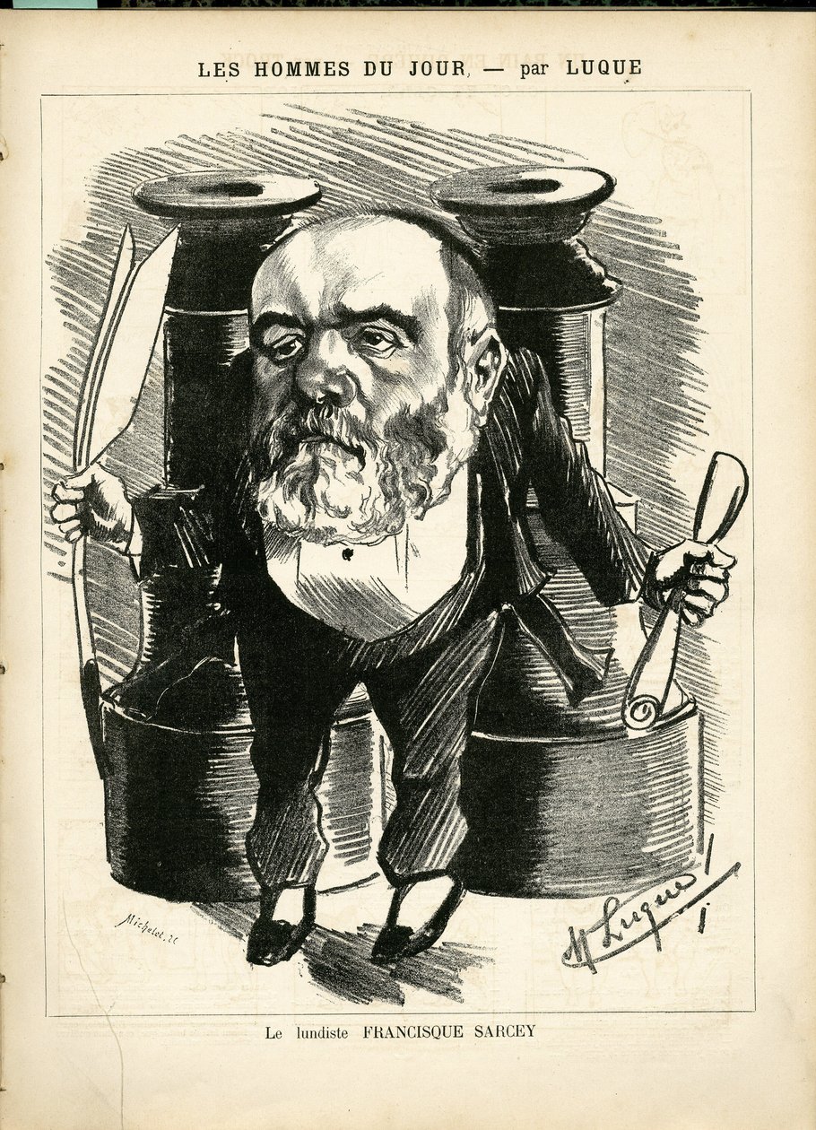 Ilustração de Manuel Luque (1854-1919) em La Caricature (1880) de Manuel Luque