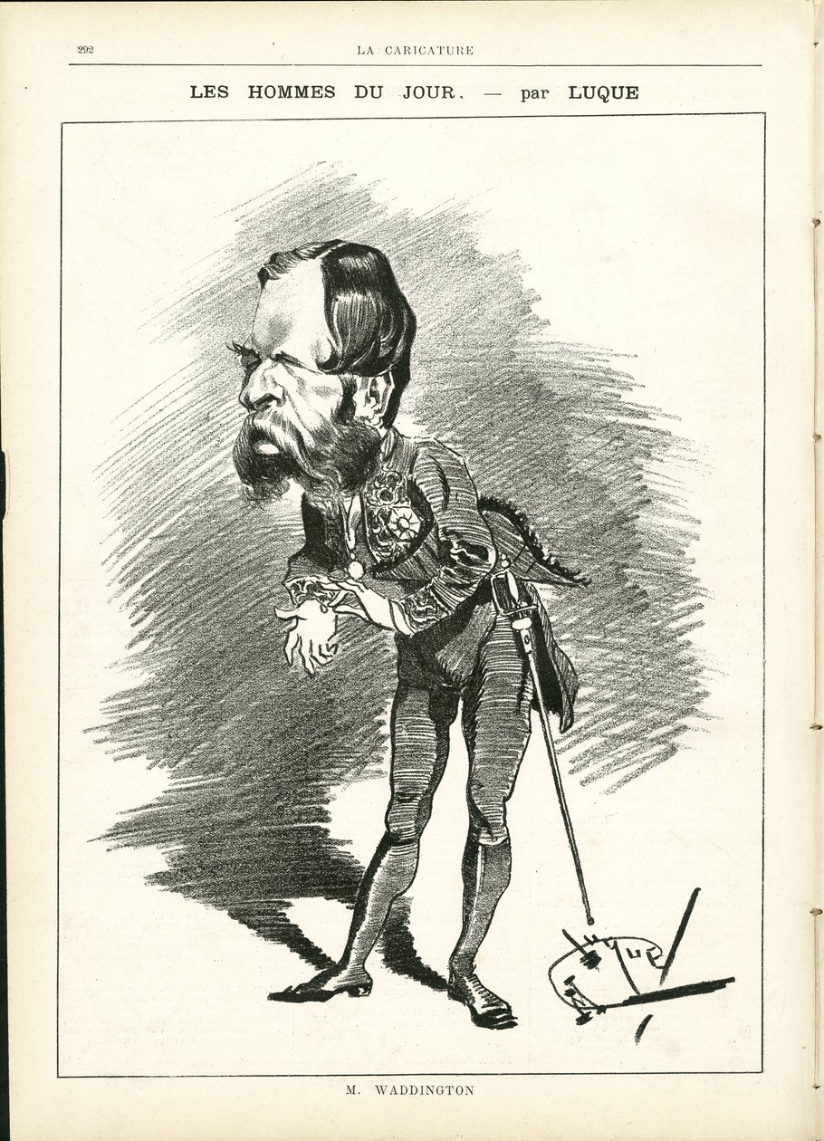 Ilustração de Manuel Luque (1854-1919) em La Caricature (1880) de Manuel Luque