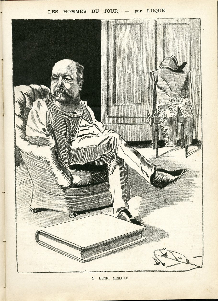 Ilustração de Manuel Luque (1854-1919) em La Caricature (1880) de Manuel Luque