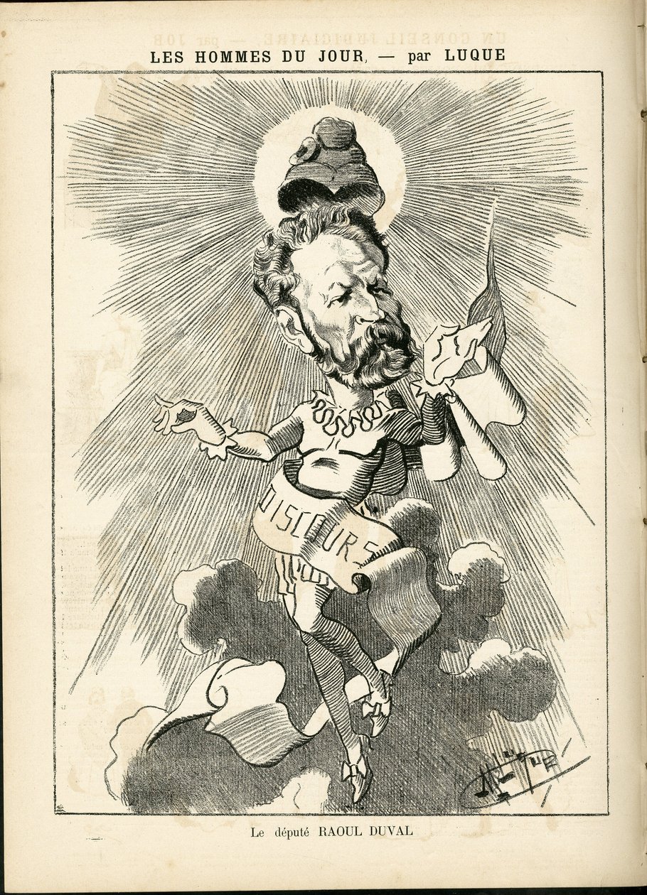 Ilustração de Manuel Luque (1854-1919) em La Caricature (1880) de Manuel Luque