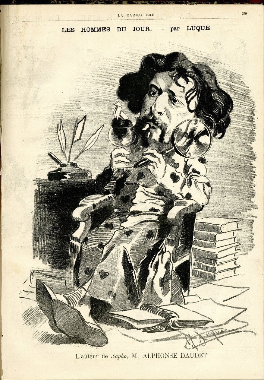 Ilustração de Manuel Luque (1854-1919) para a Capa de A Caricatura (1880) de Manuel Luque