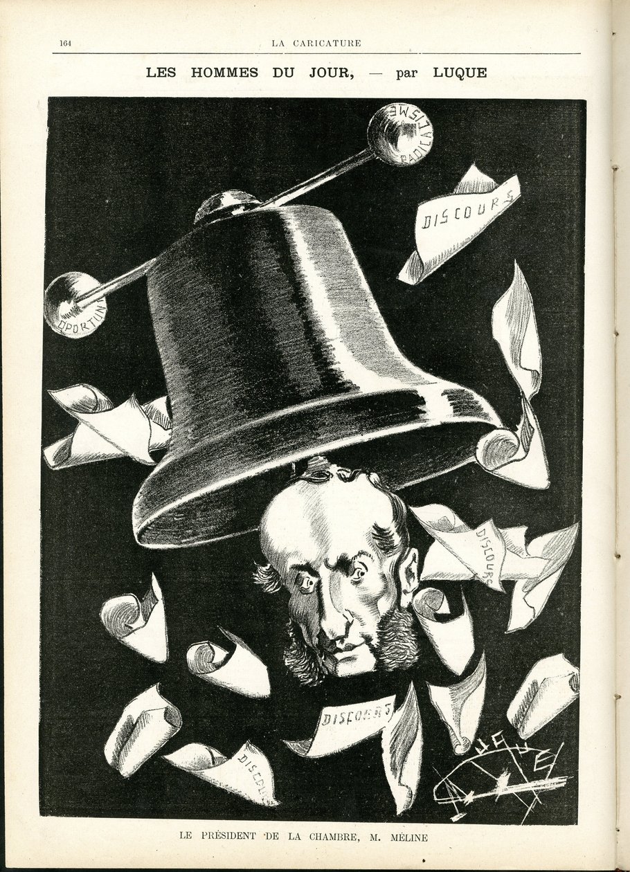 Ilustração de Manuel Luque (1854-1919) em La Caricature (1880) de Manuel Luque