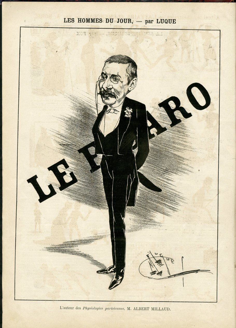 Ilustração de Manuel Luque (1854-1919) em La Caricature (1880) de Manuel Luque