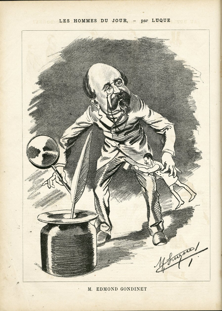 Ilustração de Manuel Luque (1854-1919) em La Caricature (1880) de Manuel Luque