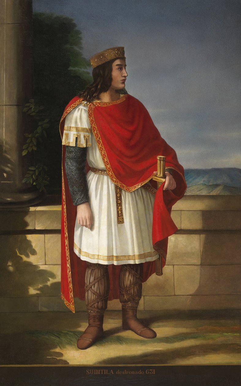 Retrato do rei visigótico Suainthila (Swinthila, Swinthila) de Manuel Miranda