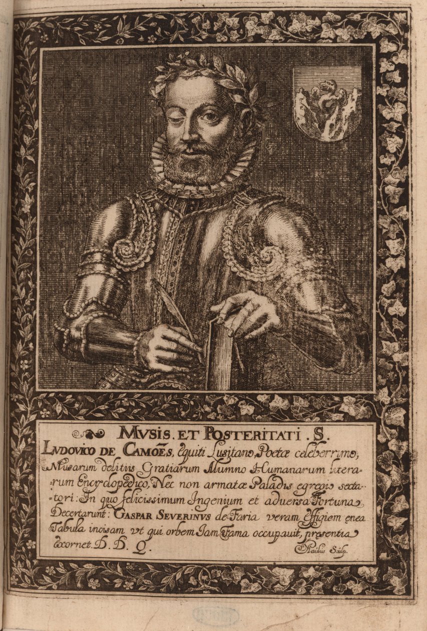 Portrait of the poet Luís Vaz de Camões c.1524-1580, 1624. de Manuel Severim de Faria