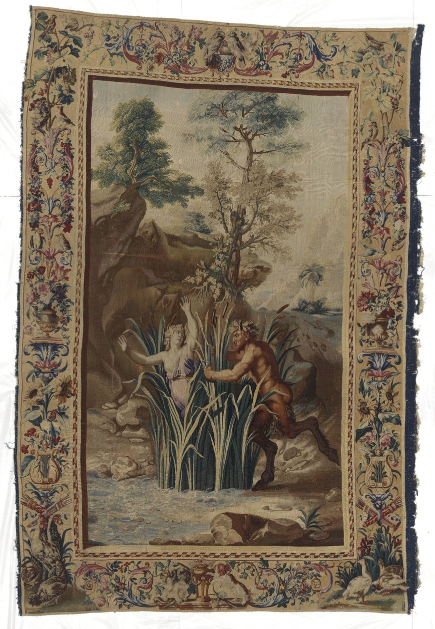 Pan e Syrigs Pan e Syrigs Eles não transformaram van Ovidius (título da série) de Manufacture Royale des Gobelins (workshop of)
