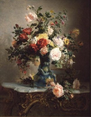 Vaso de Rosas e Outras Flores de Marc Laurent Bruyas