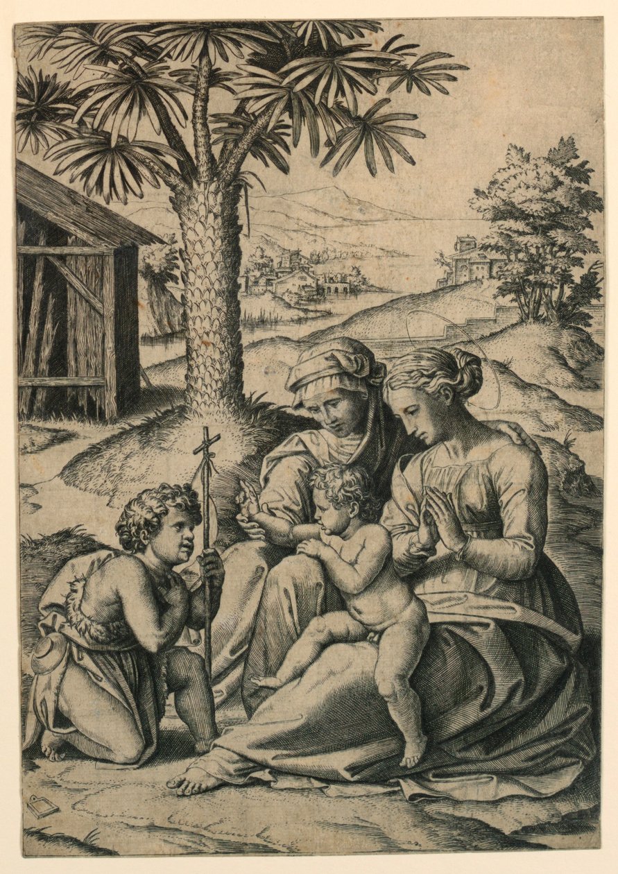 Madona da Palmeira de Marc Antonio Raimondi