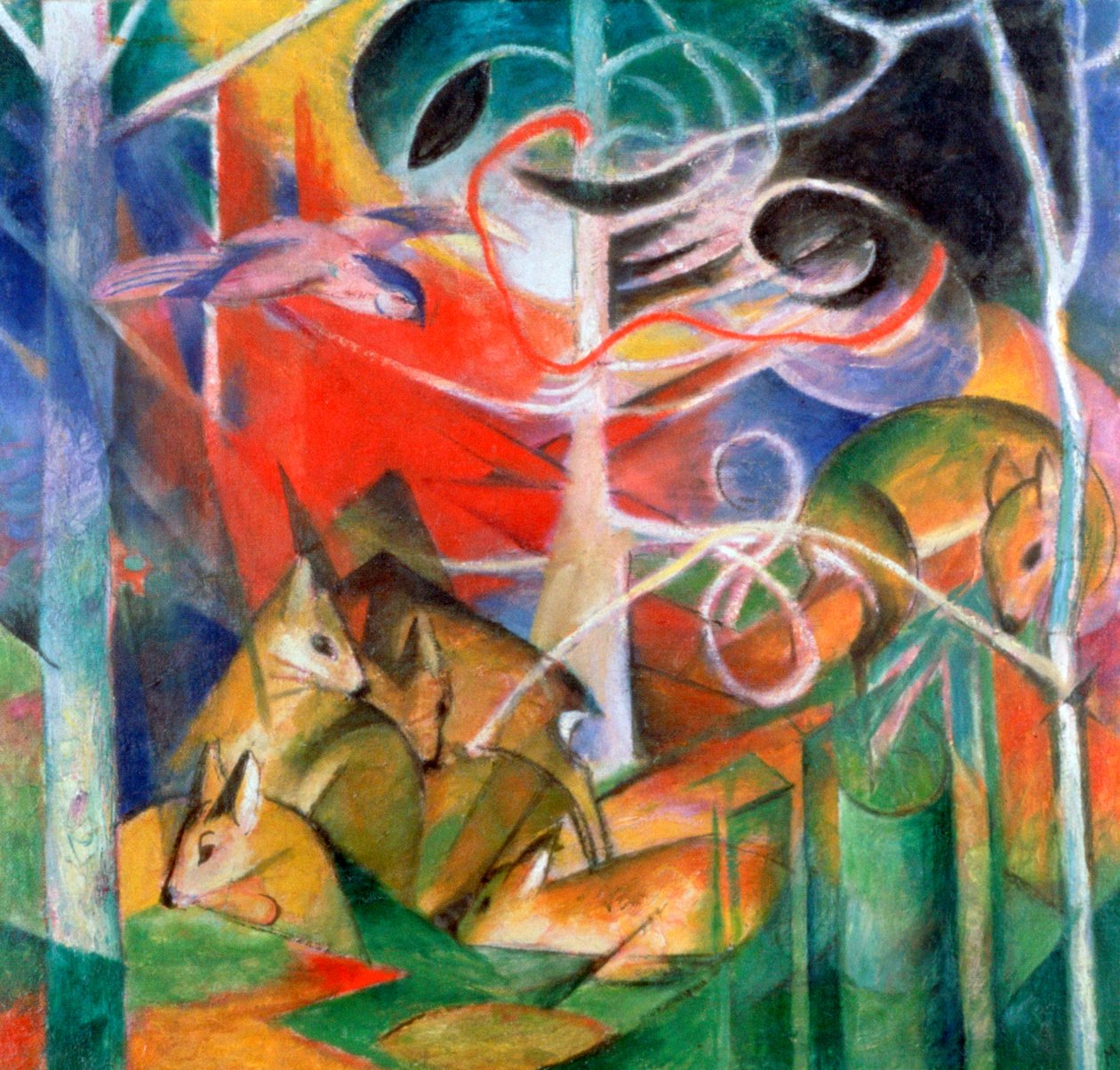 "Veado na Floresta I", 1911 de Franz Marc