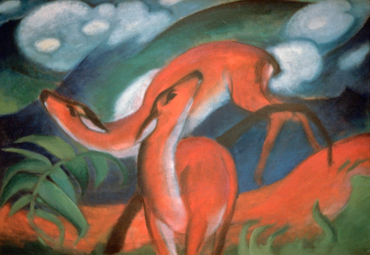 "Red deer II", 1912 de Franz Marc