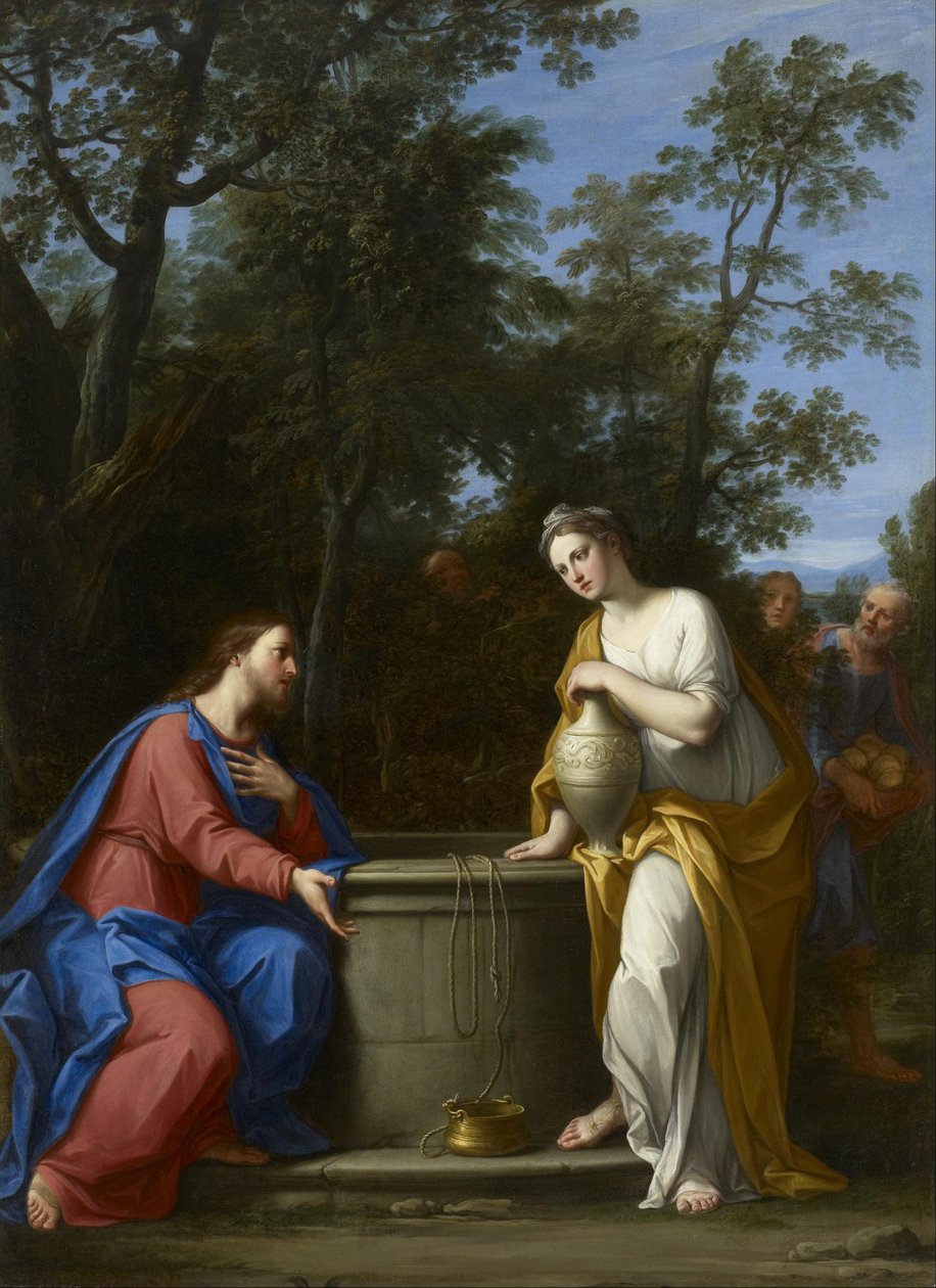 Cristo e a mulher de Samaria de Marcantonio Franceschini