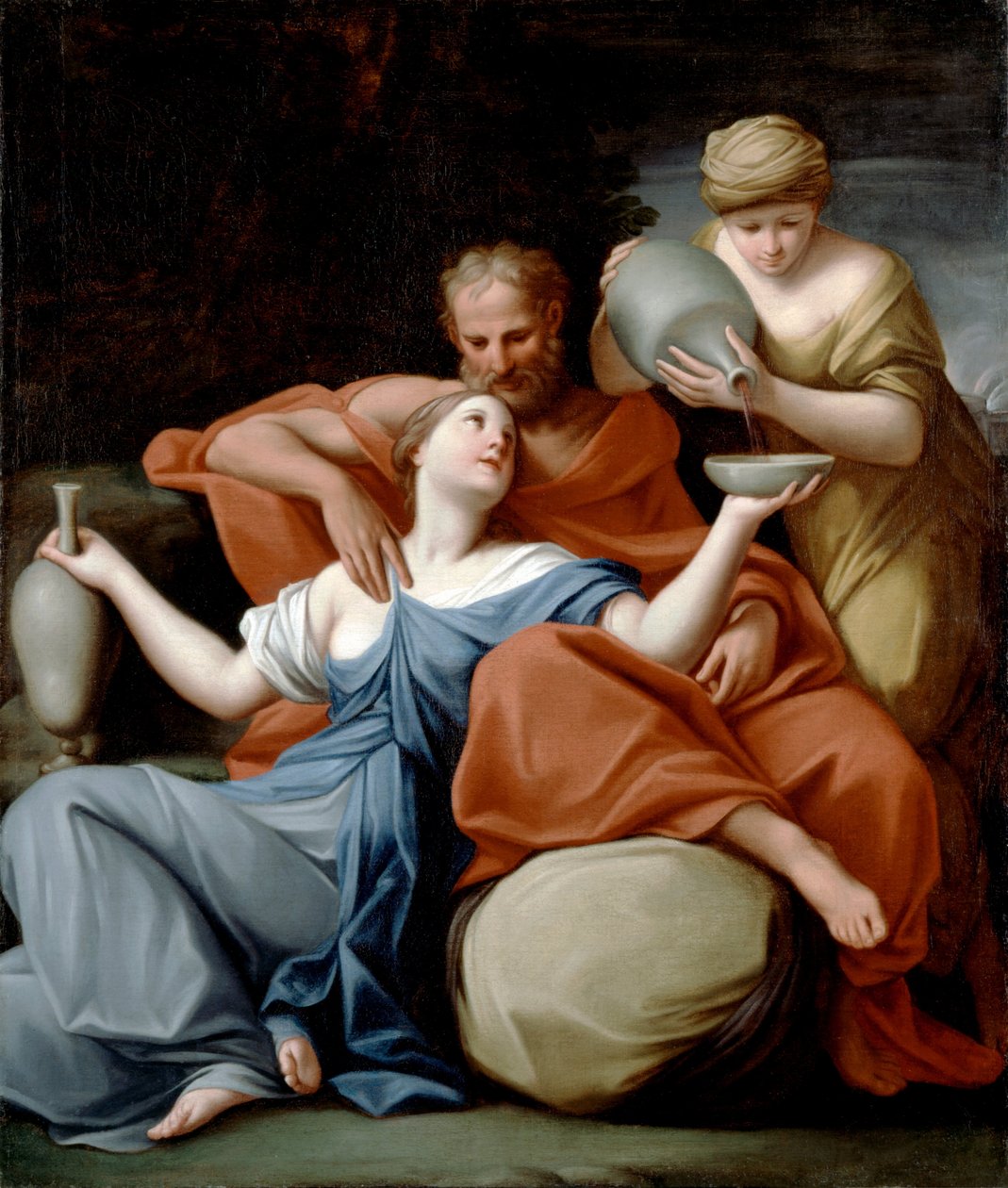 Lot e suas filhas de Marcantonio Franceschini