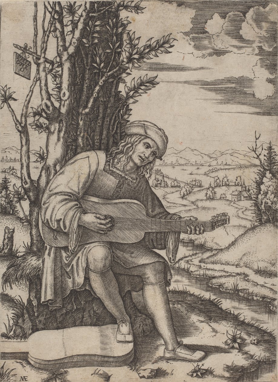 O guitarrista de Marcantonio Raimondi