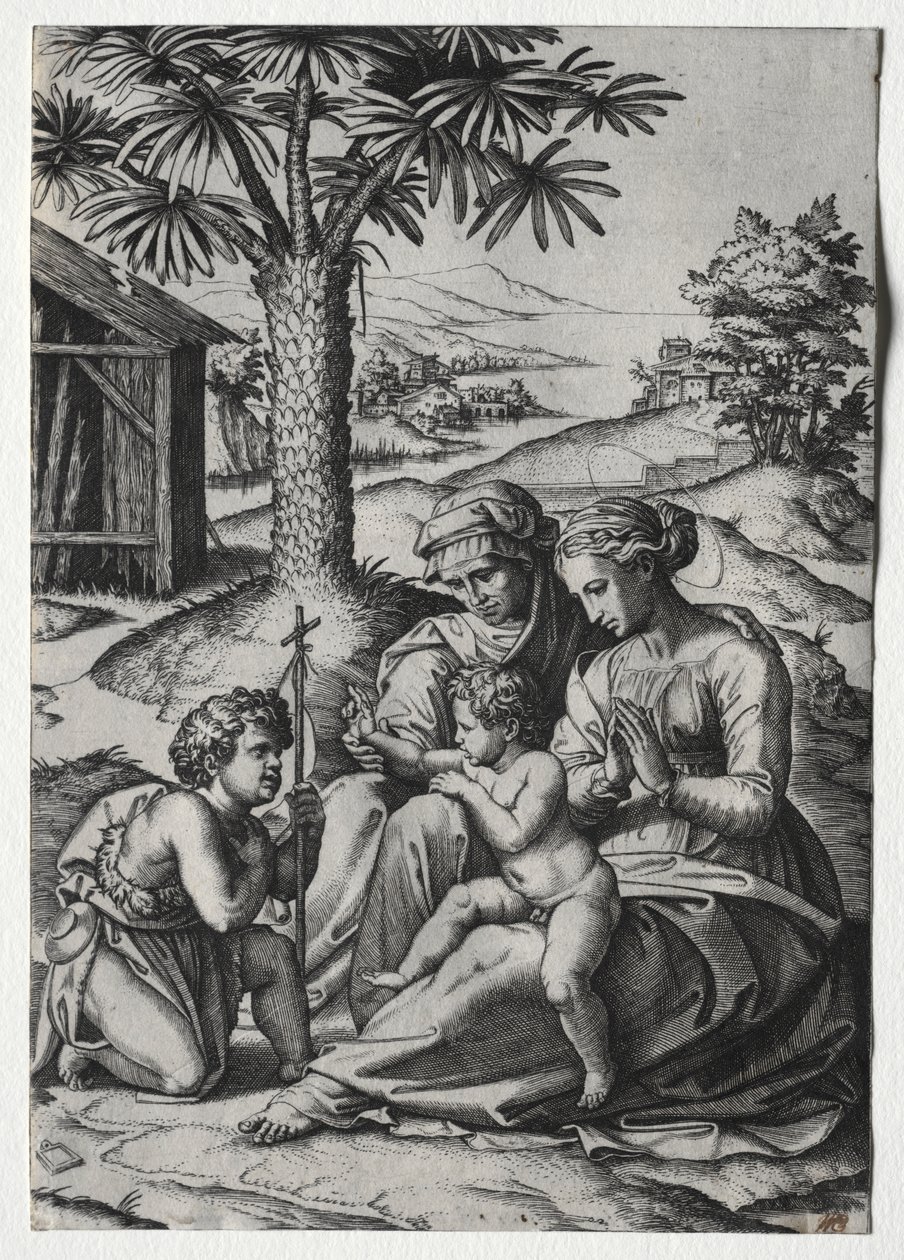 Madona da Palmeira de Marcantonio Raimondi