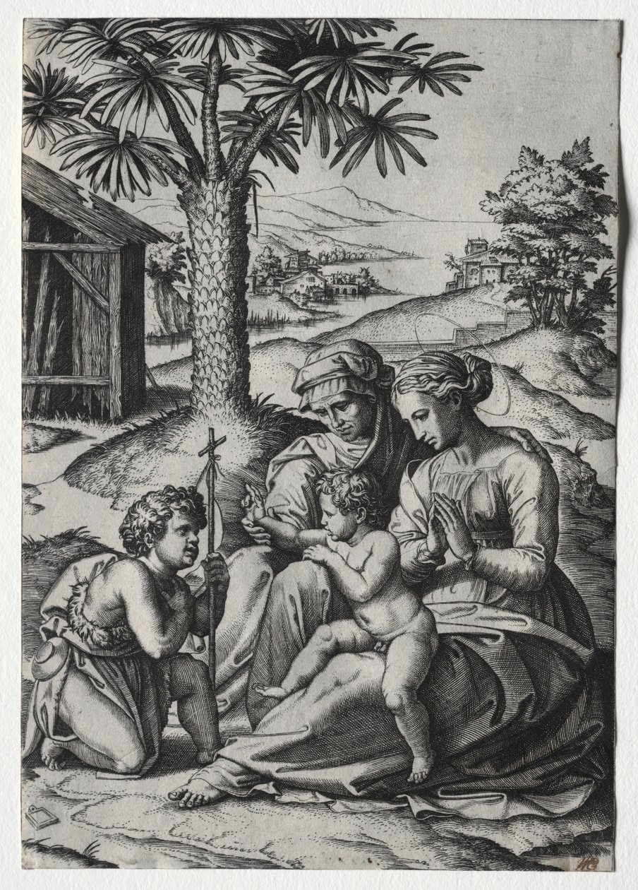 Madonna da palmeira. de Marcantonio Raimondi