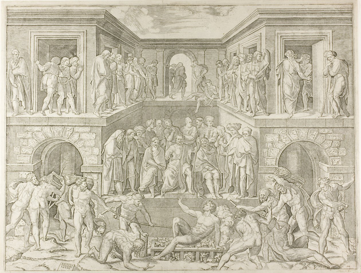 Martírio de São Lourenço de Marcantonio Raimondi