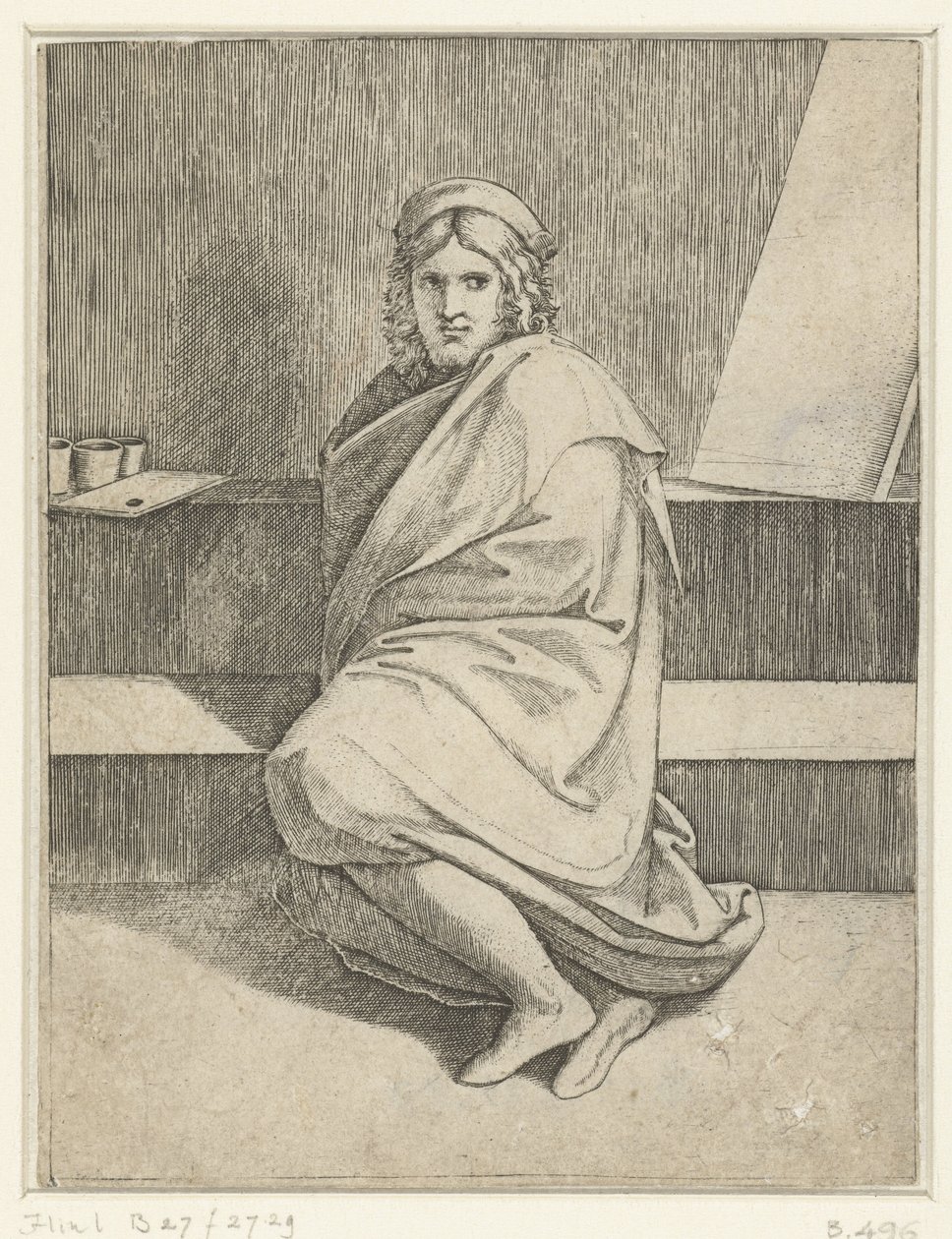 Retrato do pintor Raphael de Marcantonio Raimondi