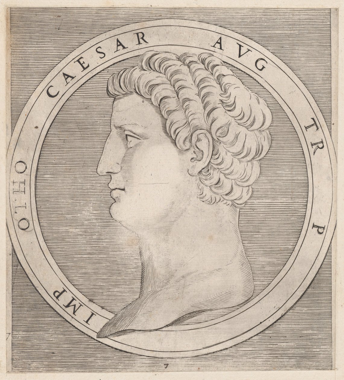 O Espelho da Magnificência Romana: Otho, de Os Doze Césares, ca. 1500-1534., c. 1500-1534. de Marcantonio Raimondi
