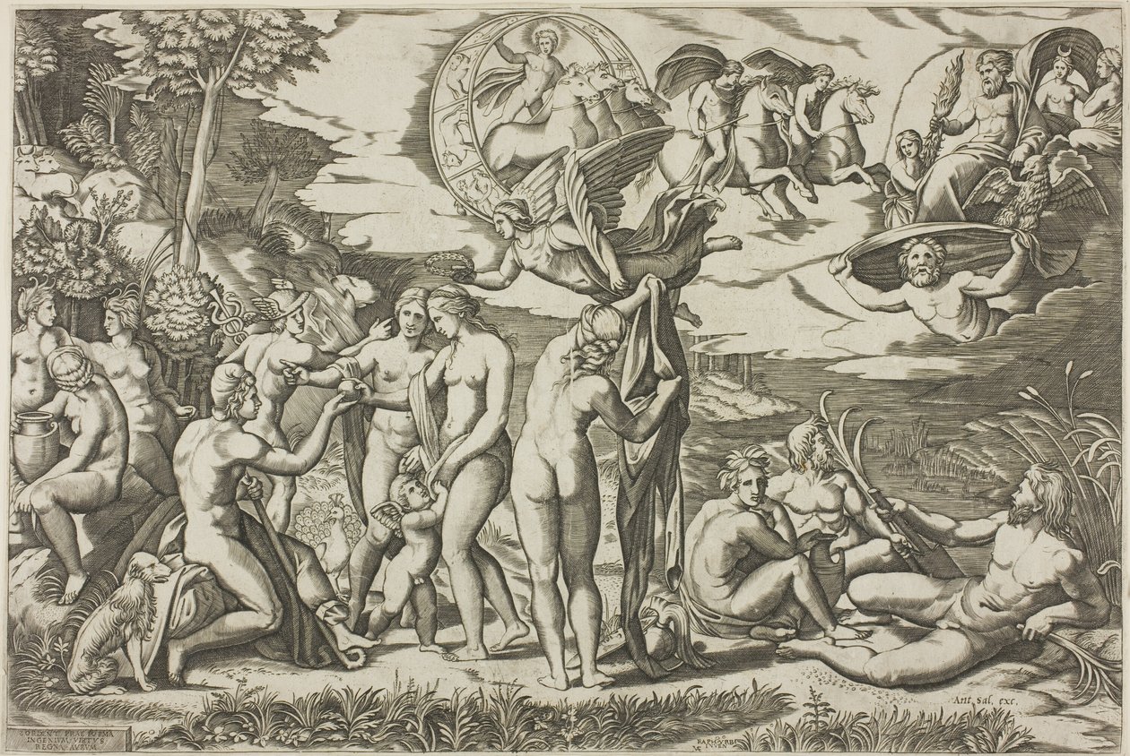 O Julgamento de Paris de Marcantonio Raimondi