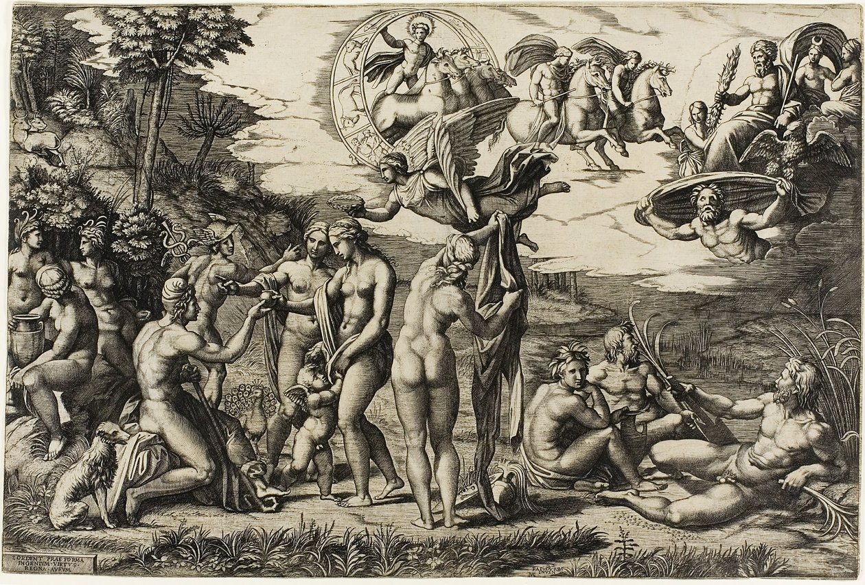 O Julgamento de Paris de Marcantonio Raimondi