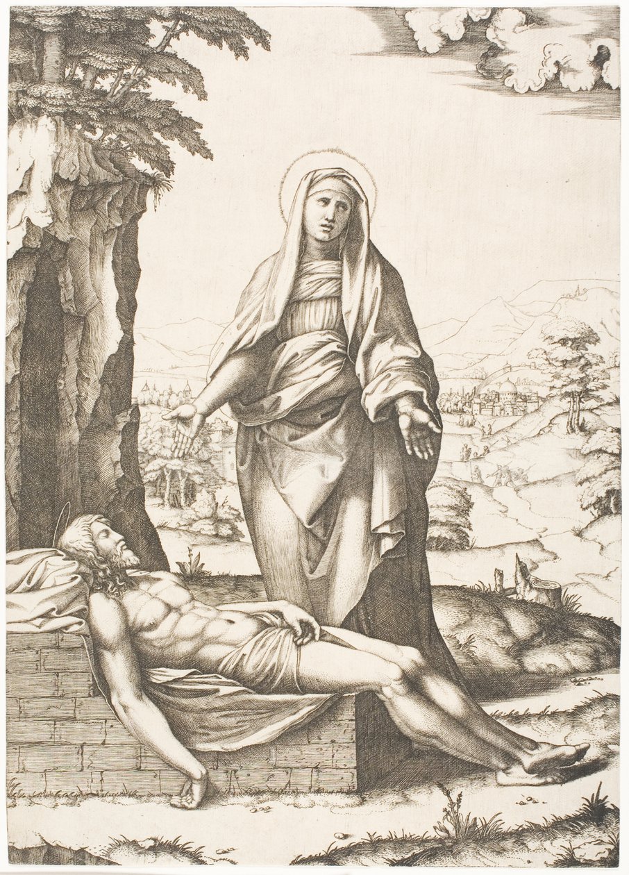 A Pietá de Marcantonio Raimondi