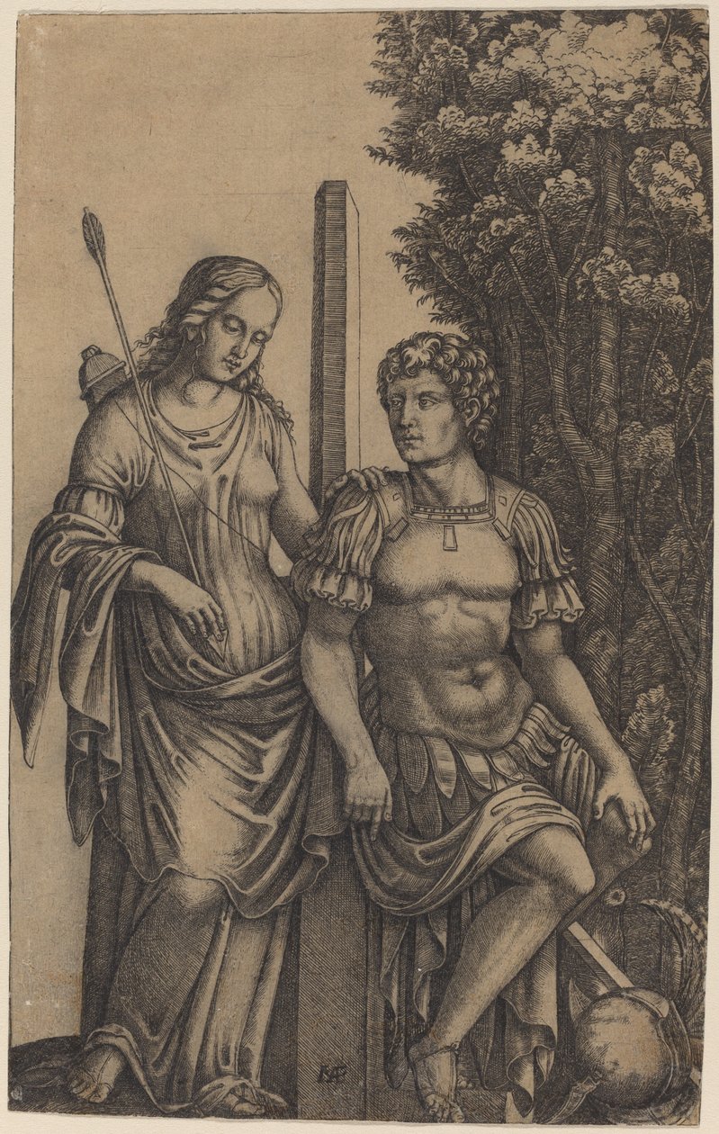 Vênus aparecendo para Enéias de Marcantonio Raimondi