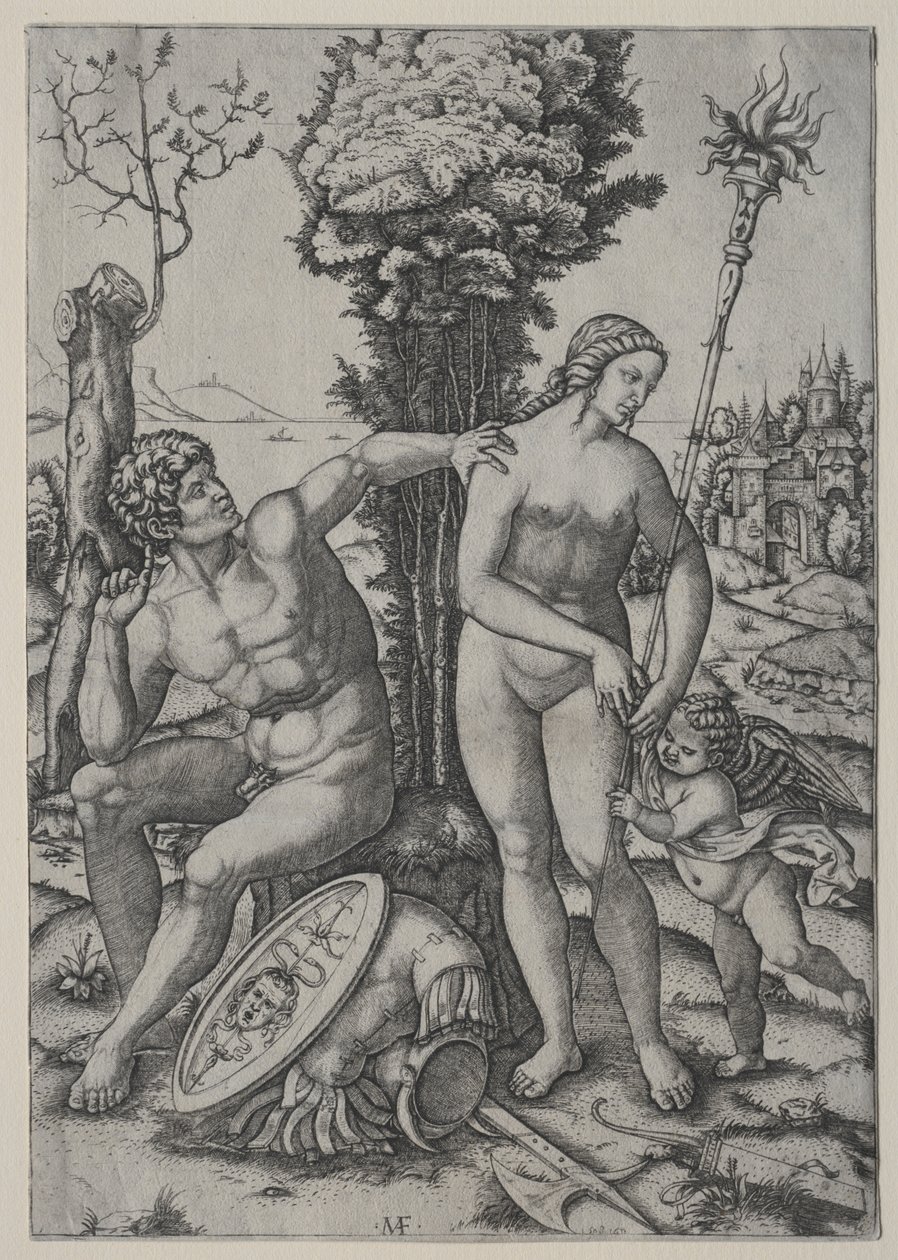 Vênus, Marte e Cupido de Marcantonio Raimondi