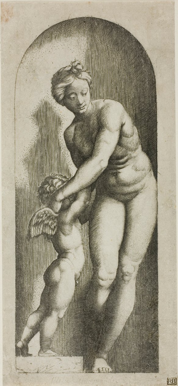Vênus e Cupido de Marcantonio Raimondi