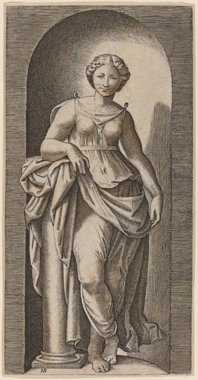 Fortitude de Marcantonio Raimondi after Raphael