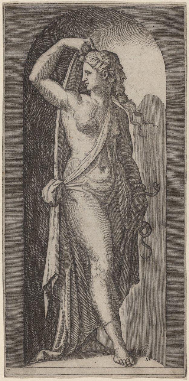 Prudência de Marcantonio Raimondi after Raphael