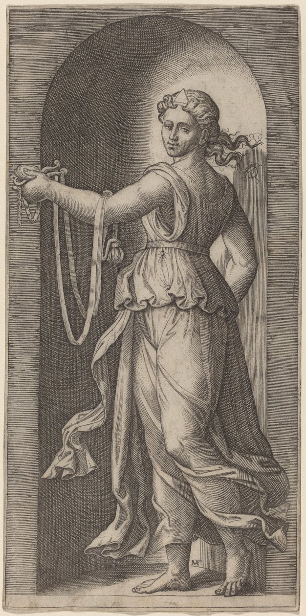 Temperança de Marcantonio Raimondi after Raphael