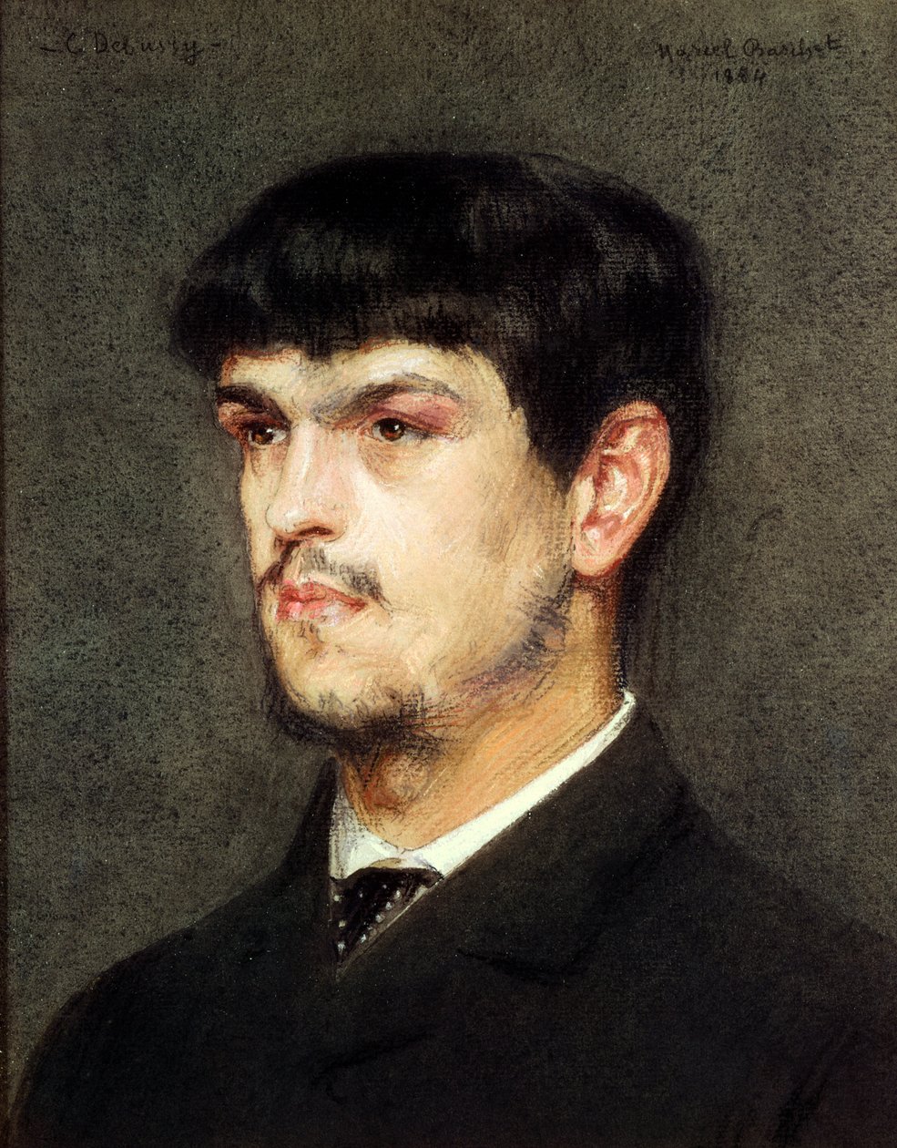 Claude Debussy em Roma, 1884 (pastel sobre papel) de Marcel Andre Baschet