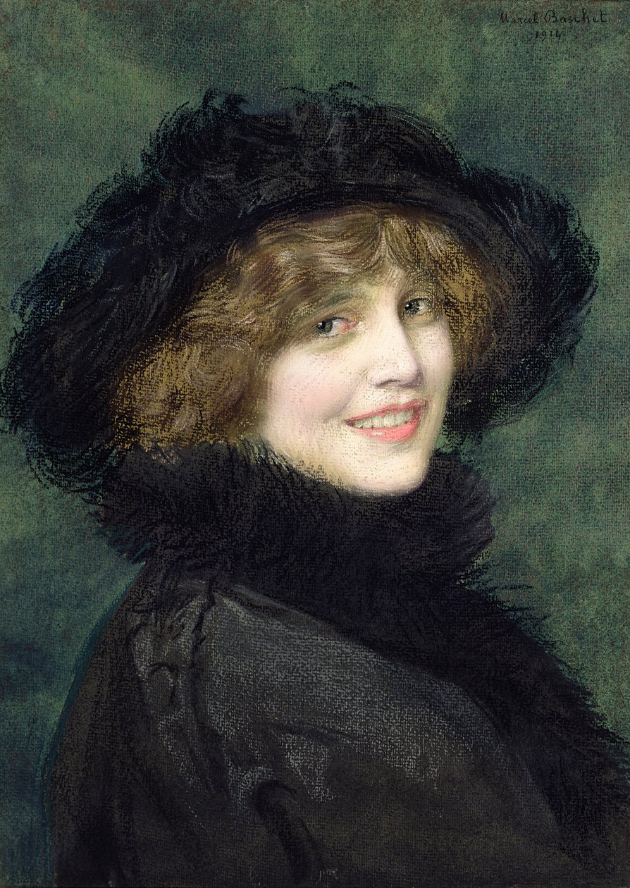 Retrato de Madame Ryan, nee Arlette Warrain, 1914 (pastel sobre papel) de Marcel Andre Baschet