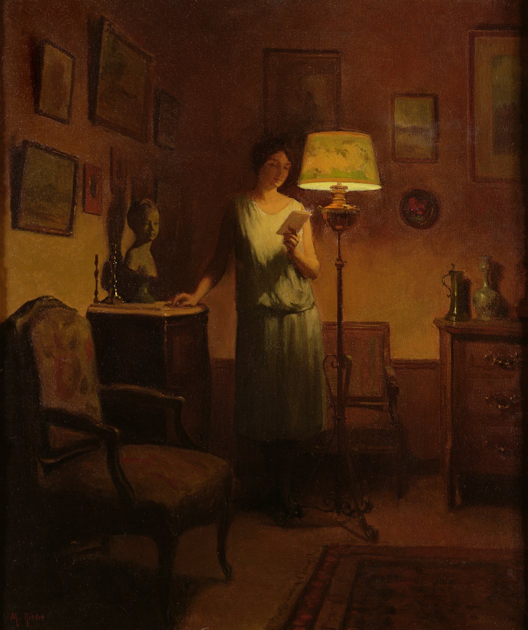 Senhora em um interior de Marcel Rieder