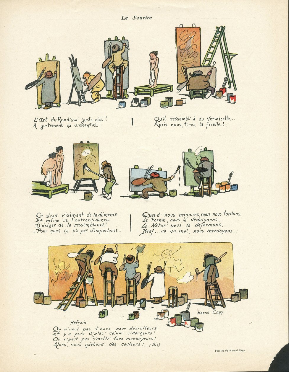 Ilustração de Marcel Capy (1865-1941) em Le Smile, no 12, 20/03/13 - A Arte do Rondismo 