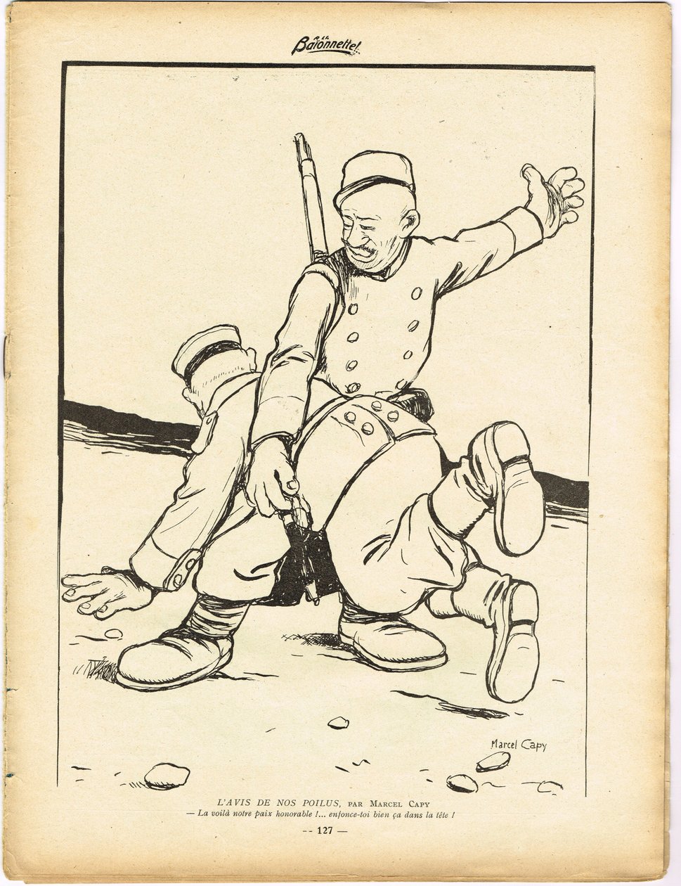 La Baionnette, Satirical em P&B de Marcel Amable O.L. Capy