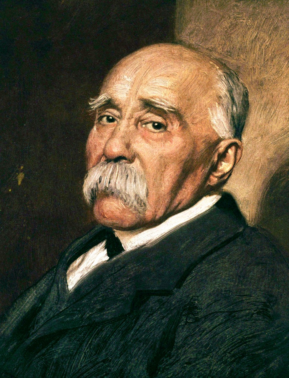 Primeiro Ministro francês Georges Clemenceau (1841-1929) c. 1920 (óleo sobre tela) de Marcel Andre Baschet