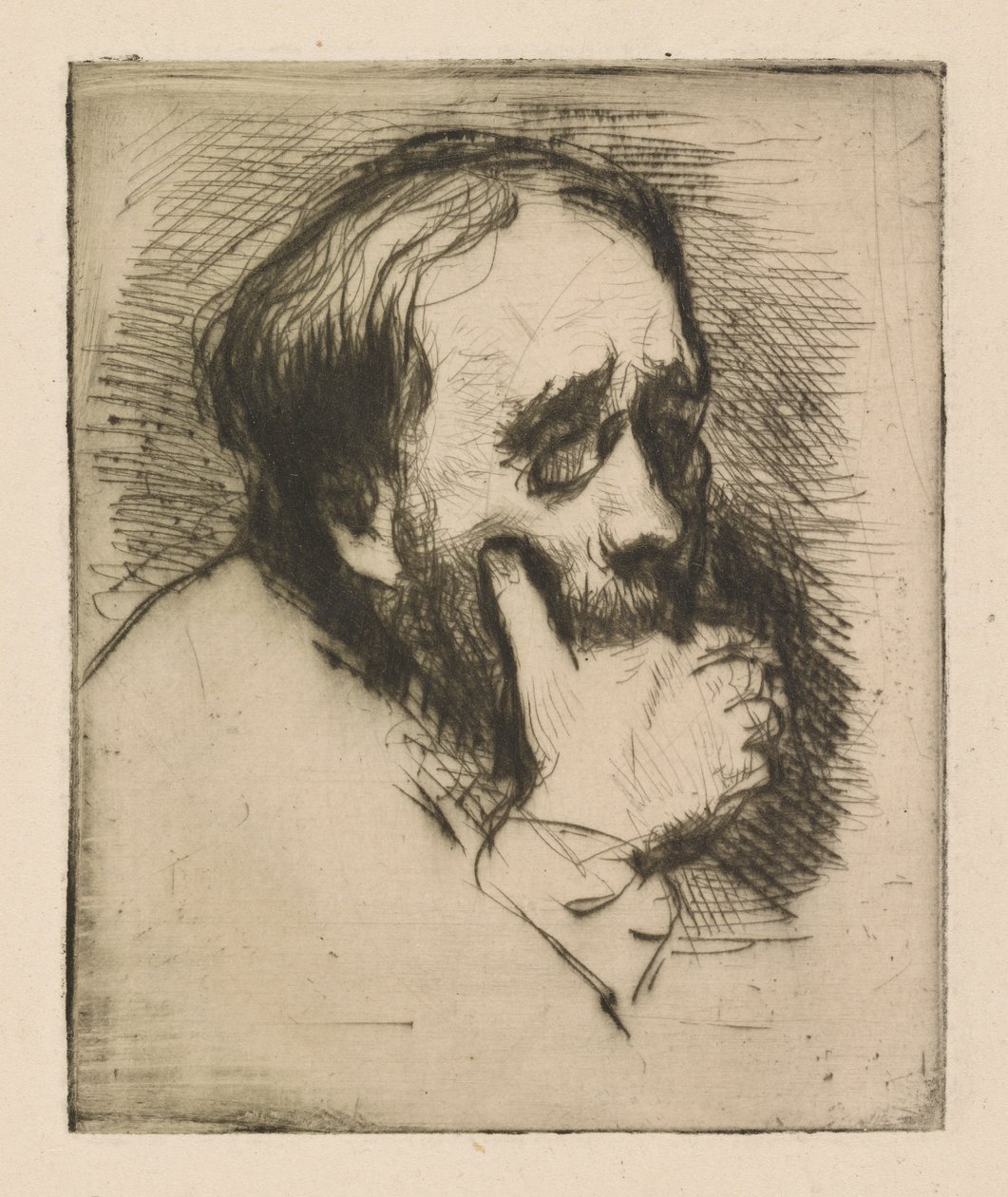 Retrato de três trimestres de Edgar Degas de Marcellin Desboutin