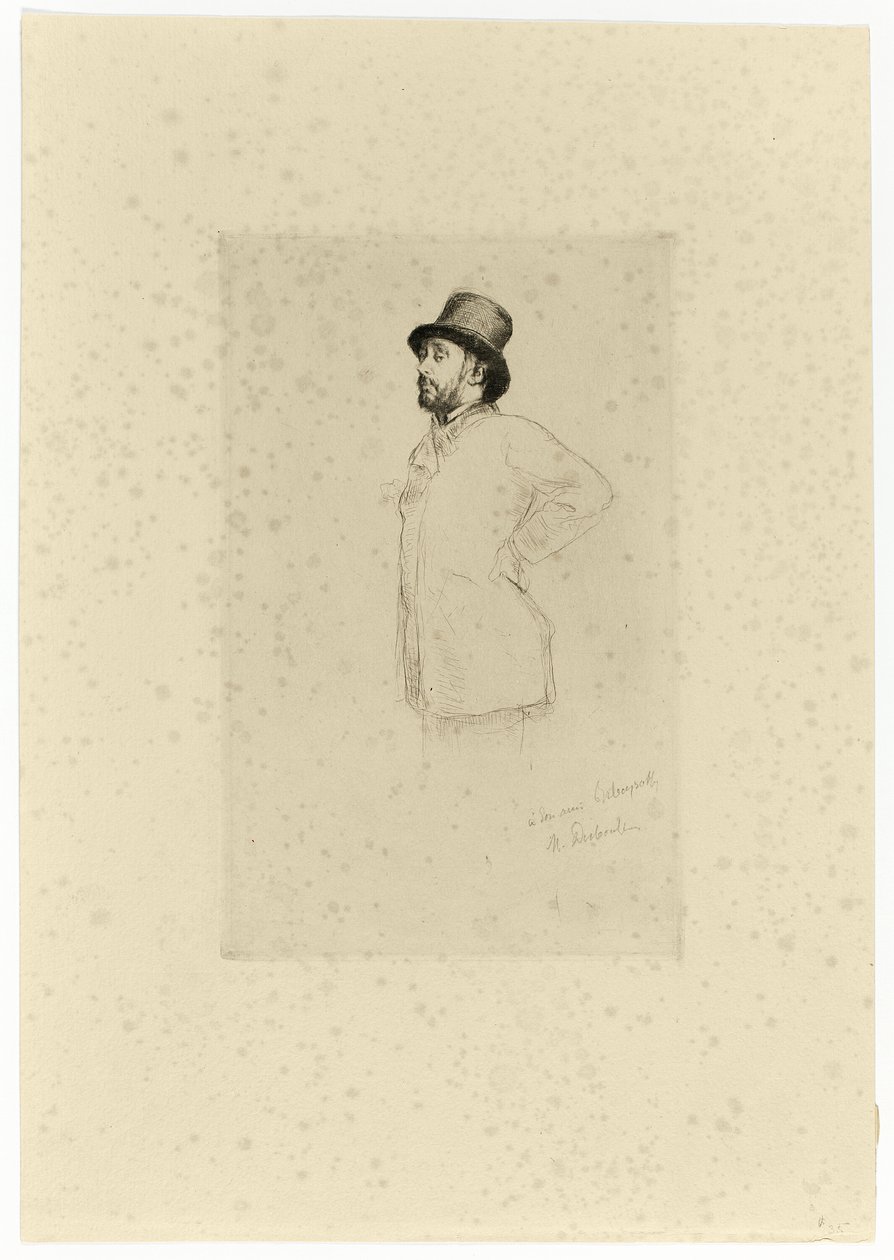 Edgar Degas, em pé de Marcellin Gilbert Desboutin