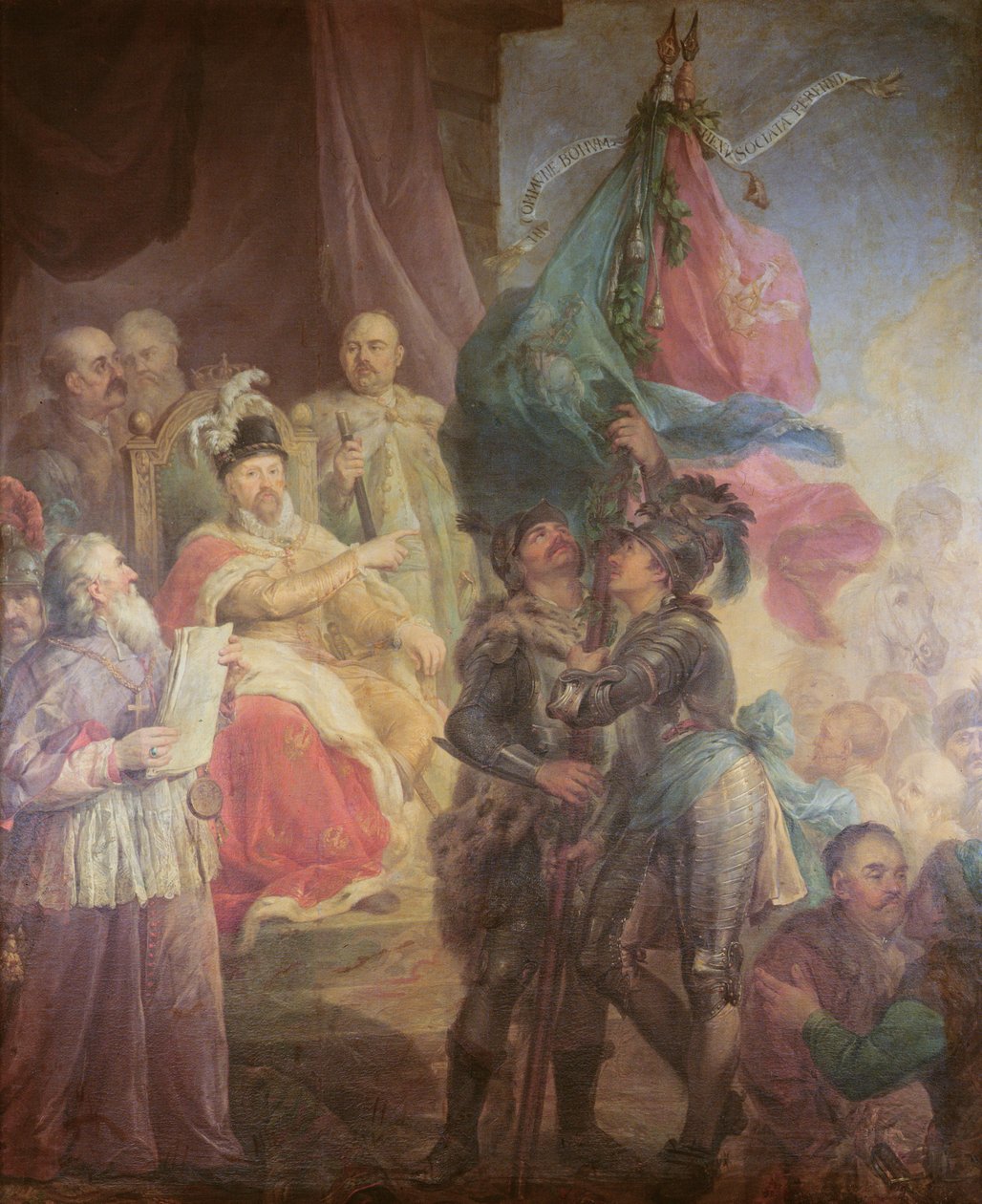 A União da Lituânia com a Polónia em 1569, 1783-85 de Marcello Bacciarelli