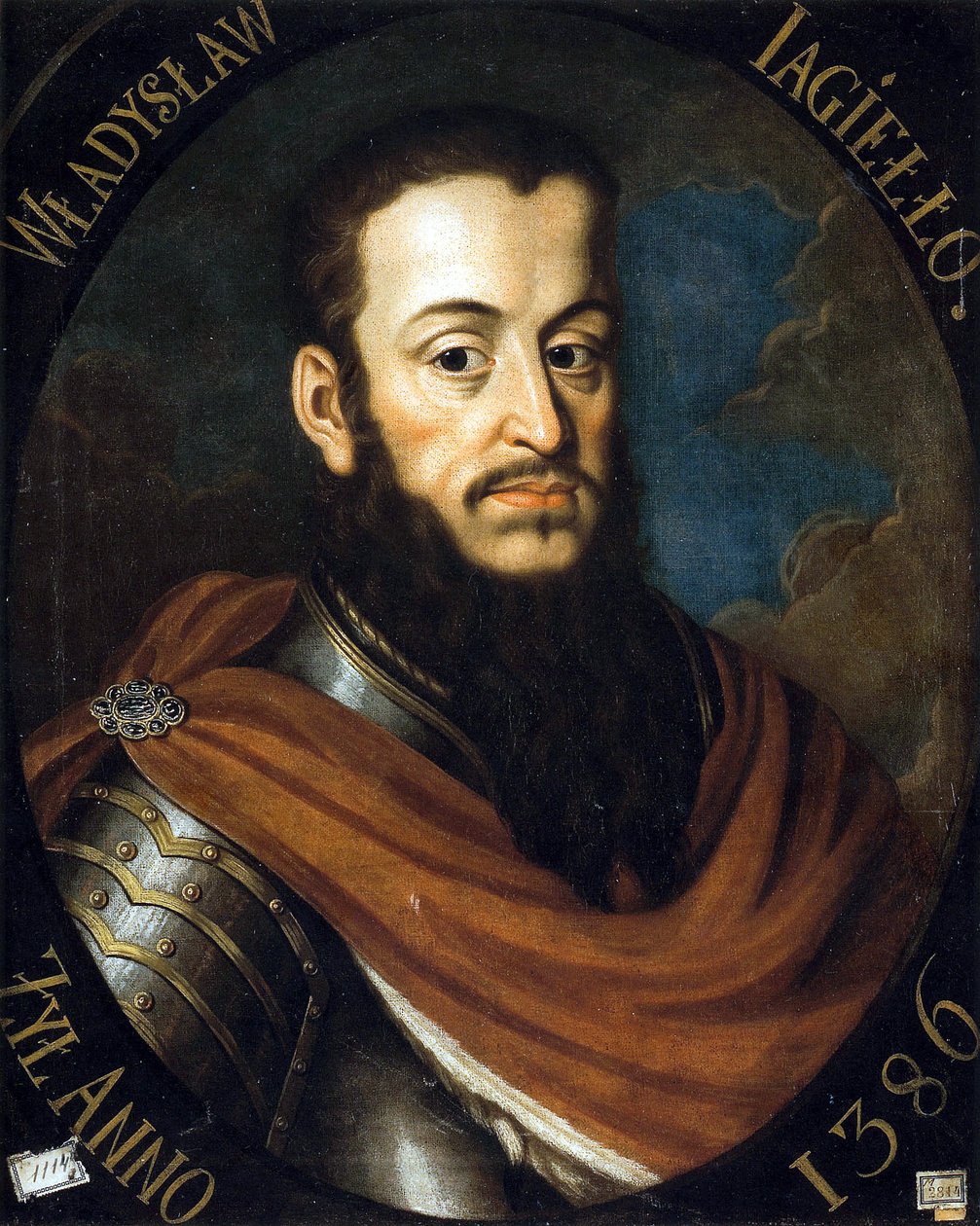 Ladislas II Jagellon (Ladislas II de Pologne) (1352 ou 1362-1434) - Retrato do Rei Wladyslaw II. Jagiello par Bacciarelli, Marcello (1731-1818) de Marcello Bacciarelli
